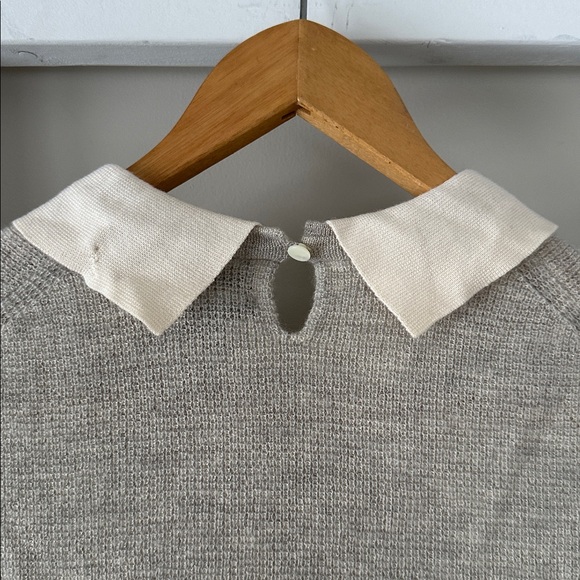 J. Crew 100% Italian Cashmere Short Sleeve Jewel Collar Sweater - Picture 4 of 8